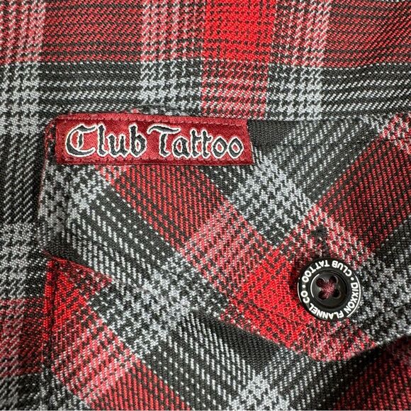 Dixxon Flannel Co x Club Tattoo Women’s Limited Edition Flannel Shirt Medium - Picture 4 of 8